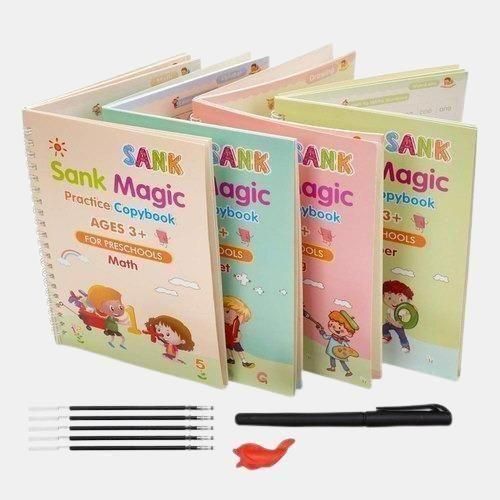 “SmartWrite™ Reusable Learning Kit” (4 BOOKS,1 PEN,1 GRIP,10 REFILL) Pack of 1