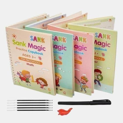 “SmartWrite™ Reusable Learning Kit” (4 BOOKS,1 PEN,1 GRIP,10 REFILL) Pack of 1